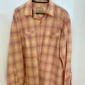 ✅: Vintage Italia Orange Men Plaid Button Up